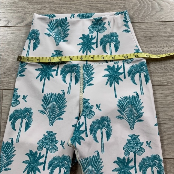 Beach Riot Sport Teal Palm Tree Mesh Leggings - Picture 10 of 11